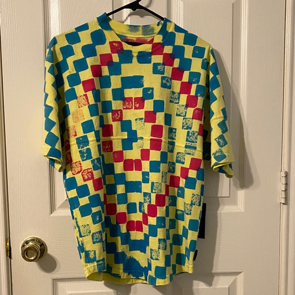Vibrant Checkered Short Sleeve Tee - Picture 1 of 4